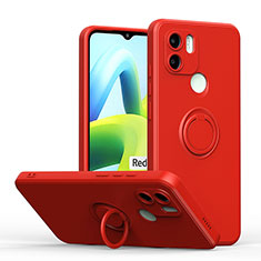 Funda Silicona Carcasa Ultrafina Goma con Magnetico Anillo de dedo Soporte QW1 para Xiaomi Redmi A1 Plus Rojo
