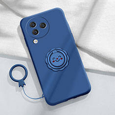 Funda Silicona Carcasa Ultrafina Goma con Magnetico Anillo de dedo Soporte S01 para Xiaomi Civi 3 5G Azul