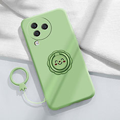 Funda Silicona Carcasa Ultrafina Goma con Magnetico Anillo de dedo Soporte S01 para Xiaomi Civi 3 5G Menta Verde
