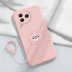 Funda Silicona Carcasa Ultrafina Goma con Magnetico Anillo de dedo Soporte S01 para Xiaomi Civi 3 5G Rosa