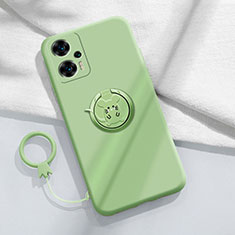 Funda Silicona Carcasa Ultrafina Goma con Magnetico Anillo de dedo Soporte S01 para Xiaomi Poco F5 5G Menta Verde