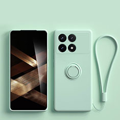 Funda Silicona Carcasa Ultrafina Goma con Magnetico Anillo de dedo Soporte S01 para Xiaomi Redmi K70 Pro 5G Cian