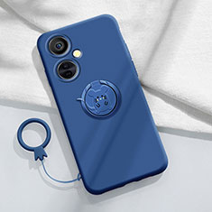 Funda Silicona Carcasa Ultrafina Goma con Magnetico Anillo de dedo Soporte S02 para OnePlus Nord CE 3 5G Azul
