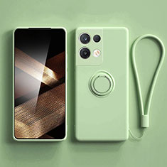 Funda Silicona Carcasa Ultrafina Goma con Magnetico Anillo de dedo Soporte S06 para Xiaomi Redmi Note 13 Pro 5G Verde