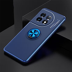 Funda Silicona Carcasa Ultrafina Goma con Magnetico Anillo de dedo Soporte SD1 para OnePlus 11 5G Azul