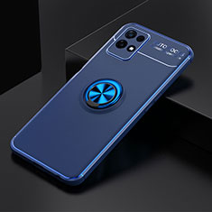 Funda Silicona Carcasa Ultrafina Goma con Magnetico Anillo de dedo Soporte SD1 para Realme 8i Azul
