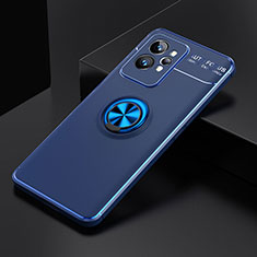 Funda Silicona Carcasa Ultrafina Goma con Magnetico Anillo de dedo Soporte SD1 para Realme GT2 Pro 5G Azul
