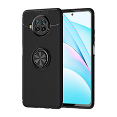 Funda Silicona Carcasa Ultrafina Goma con Magnetico Anillo de dedo Soporte SD1 para Xiaomi Mi 10i 5G Negro