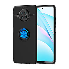 Funda Silicona Carcasa Ultrafina Goma con Magnetico Anillo de dedo Soporte SD1 para Xiaomi Mi 10T Lite 5G Azul y Negro