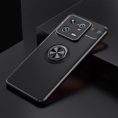 Funda Silicona Carcasa Ultrafina Goma con Magnetico Anillo de dedo Soporte SD1 para Xiaomi Mi 13 Pro 5G Negro