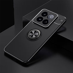 Funda Silicona Carcasa Ultrafina Goma con Magnetico Anillo de dedo Soporte SD1 para Xiaomi Mi 14 5G Negro