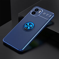 Funda Silicona Carcasa Ultrafina Goma con Magnetico Anillo de dedo Soporte SD1 para Xiaomi Poco C50 Azul