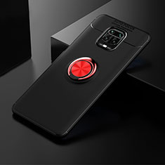 Funda Silicona Carcasa Ultrafina Goma con Magnetico Anillo de dedo Soporte SD1 para Xiaomi Poco M2 Pro Rojo y Negro