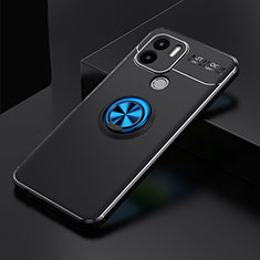 Funda Silicona Carcasa Ultrafina Goma con Magnetico Anillo de dedo Soporte SD1 para Xiaomi Redmi A1 Plus Azul y Negro