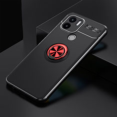 Funda Silicona Carcasa Ultrafina Goma con Magnetico Anillo de dedo Soporte SD1 para Xiaomi Redmi A1 Plus Rojo y Negro