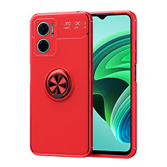 Funda Silicona Carcasa Ultrafina Goma con Magnetico Anillo de dedo Soporte SD1 para Xiaomi Redmi Note 11E 5G Rojo