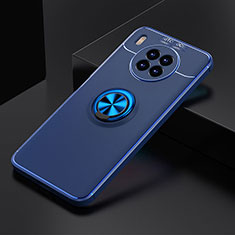 Funda Silicona Carcasa Ultrafina Goma con Magnetico Anillo de dedo Soporte SD2 para Huawei Honor 50 Lite Azul