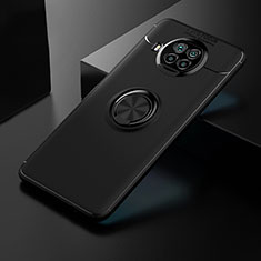 Funda Silicona Carcasa Ultrafina Goma con Magnetico Anillo de dedo Soporte SD2 para Xiaomi Mi 10T Lite 5G Negro