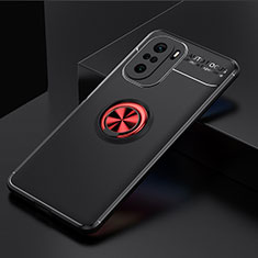 Funda Silicona Carcasa Ultrafina Goma con Magnetico Anillo de dedo Soporte SD2 para Xiaomi Mi 11i 5G Rojo y Negro