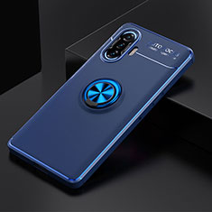 Funda Silicona Carcasa Ultrafina Goma con Magnetico Anillo de dedo Soporte SD2 para Xiaomi Poco F3 GT 5G Azul
