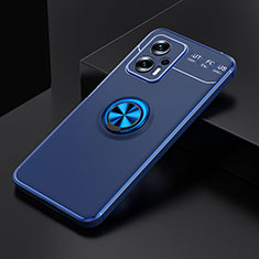Funda Silicona Carcasa Ultrafina Goma con Magnetico Anillo de dedo Soporte SD2 para Xiaomi Poco X4 GT 5G Azul