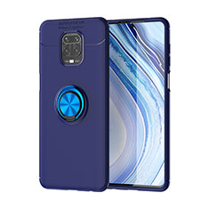 Funda Silicona Carcasa Ultrafina Goma con Magnetico Anillo de dedo Soporte SD2 para Xiaomi Redmi Note 9 Pro Azul