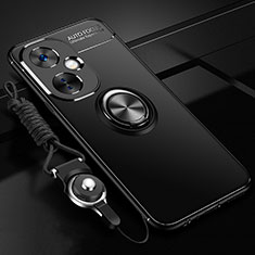 Funda Silicona Carcasa Ultrafina Goma con Magnetico Anillo de dedo Soporte SD3 para OnePlus Nord CE 3 5G Negro