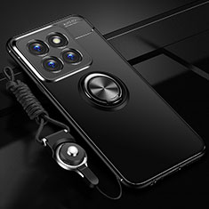 Funda Silicona Carcasa Ultrafina Goma con Magnetico Anillo de dedo Soporte SD3 para Xiaomi Mi 14 5G Negro
