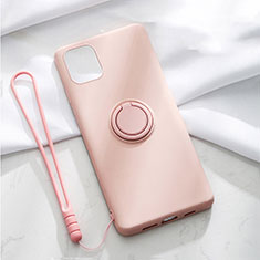 Funda Silicona Carcasa Ultrafina Goma con Magnetico Anillo de dedo Soporte T01 para Apple iPhone 11 Rosa