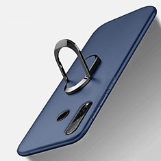 Funda Silicona Carcasa Ultrafina Goma con Magnetico Anillo de dedo Soporte T01 para Huawei Honor 20 Lite Azul