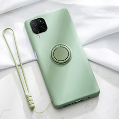 Funda Silicona Carcasa Ultrafina Goma con Magnetico Anillo de dedo Soporte T01 para Huawei P40 Lite Verde