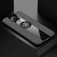 Funda Silicona Carcasa Ultrafina Goma con Magnetico Anillo de dedo Soporte T01 para Xiaomi Redmi K30 Pro 5G Gris