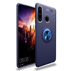 Funda Silicona Carcasa Ultrafina Goma con Magnetico Anillo de dedo Soporte T03 para Huawei P30 Lite Azul