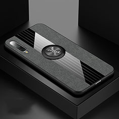 Funda Silicona Carcasa Ultrafina Goma con Magnetico Anillo de dedo Soporte T03 para Xiaomi Mi A3 Gris Oscuro