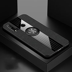 Funda Silicona Carcasa Ultrafina Goma con Magnetico Anillo de dedo Soporte T05 para Huawei P20 Lite (2019) Negro