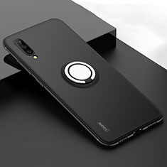 Funda Silicona Carcasa Ultrafina Goma con Magnetico Anillo de dedo Soporte T05 para Xiaomi Mi A3 Negro