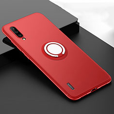 Funda Silicona Carcasa Ultrafina Goma con Magnetico Anillo de dedo Soporte T05 para Xiaomi Mi A3 Rojo