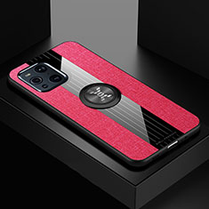 Funda Silicona Carcasa Ultrafina Goma con Magnetico Anillo de dedo Soporte X01L para Oppo Find X3 Pro 5G Rojo