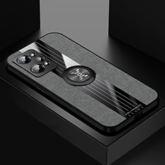 Funda Silicona Carcasa Ultrafina Goma con Magnetico Anillo de dedo Soporte X01L para Realme GT Neo 3T 5G Gris