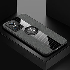 Funda Silicona Carcasa Ultrafina Goma con Magnetico Anillo de dedo Soporte X01L para Realme GT Neo3 5G Gris