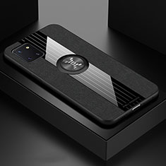 Funda Silicona Carcasa Ultrafina Goma con Magnetico Anillo de dedo Soporte X01L para Samsung Galaxy A81 Negro