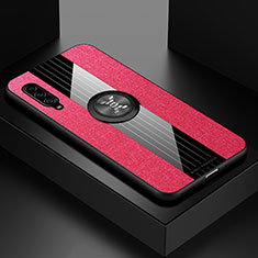 Funda Silicona Carcasa Ultrafina Goma con Magnetico Anillo de dedo Soporte X01L para Samsung Galaxy A90 5G Rojo