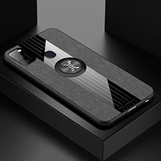 Funda Silicona Carcasa Ultrafina Goma con Magnetico Anillo de dedo Soporte X01L para Samsung Galaxy M21 Gris