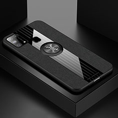 Funda Silicona Carcasa Ultrafina Goma con Magnetico Anillo de dedo Soporte X01L para Samsung Galaxy M31 Negro