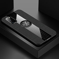 Funda Silicona Carcasa Ultrafina Goma con Magnetico Anillo de dedo Soporte X01L para Samsung Galaxy S20 5G Negro