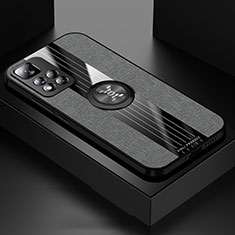 Funda Silicona Carcasa Ultrafina Goma con Magnetico Anillo de dedo Soporte X01L para Xiaomi Mi 11i 5G (2022) Gris
