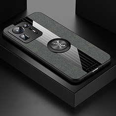 Funda Silicona Carcasa Ultrafina Goma con Magnetico Anillo de dedo Soporte X01L para Xiaomi Mi Mix 4 5G Gris