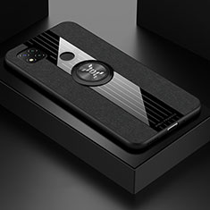 Funda Silicona Carcasa Ultrafina Goma con Magnetico Anillo de dedo Soporte X01L para Xiaomi POCO C31 Negro