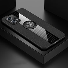 Funda Silicona Carcasa Ultrafina Goma con Magnetico Anillo de dedo Soporte X01L para Xiaomi Poco X4 GT 5G Negro