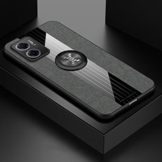 Funda Silicona Carcasa Ultrafina Goma con Magnetico Anillo de dedo Soporte X01L para Xiaomi Redmi 10 5G Gris